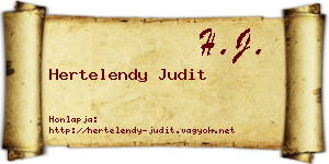 Hertelendy Judit névjegykártya